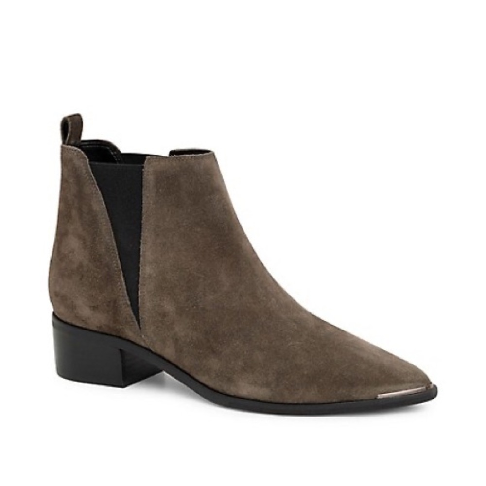 Marc Fisher LTD Grey Suede Yale Pointy Toe Chelsea Booties 9